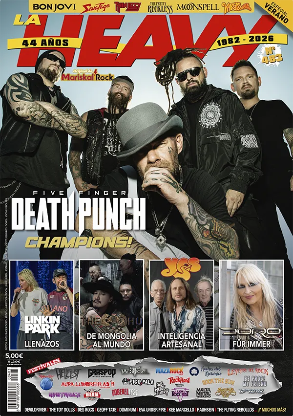 La Heavy 483 ya a la venta con Five Finger Death Punch, Linkin Park, The Hu, Yes y Doro en portada